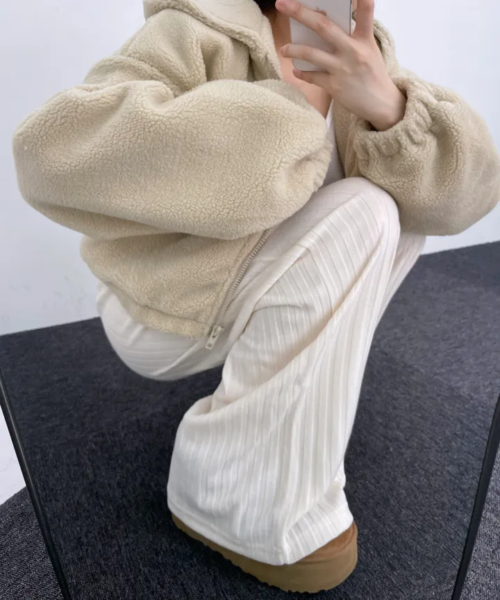 *아방핏후드집업* 뽀글이 후리스 플리스 후드집업 가을 겨울 아우터 집업 오버핏 상세 이미지 32