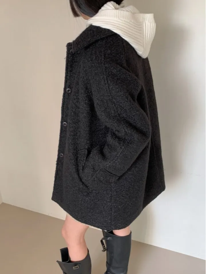 [울코트/울40%/누빔] 코지 부클코트 하프코트 코트 (3colors) 상세 이미지 64