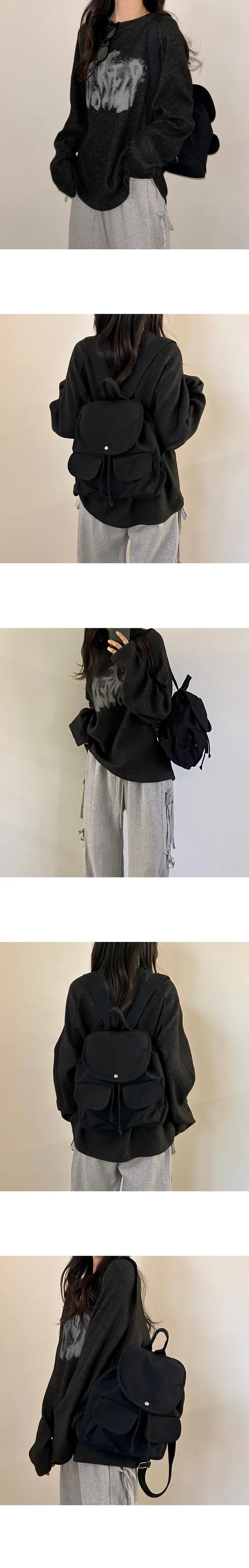 타딘 투포켓 코튼 백팩 상세 이미지 5