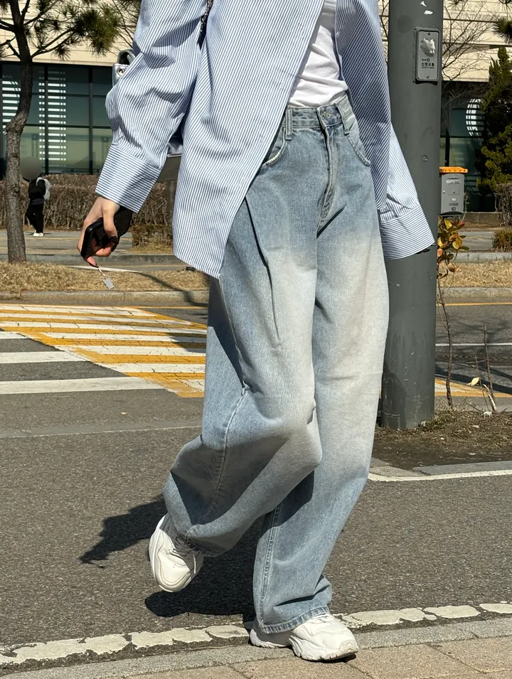 데일리 마린 핀턱 벌룬 와이드팬츠 상세 이미지 7