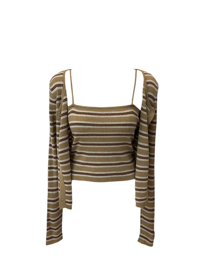 Pico sand sprite sleeveless cardigan set 피코 샌드 스트라이프 나시 가디건 세트 상세 이미지 8