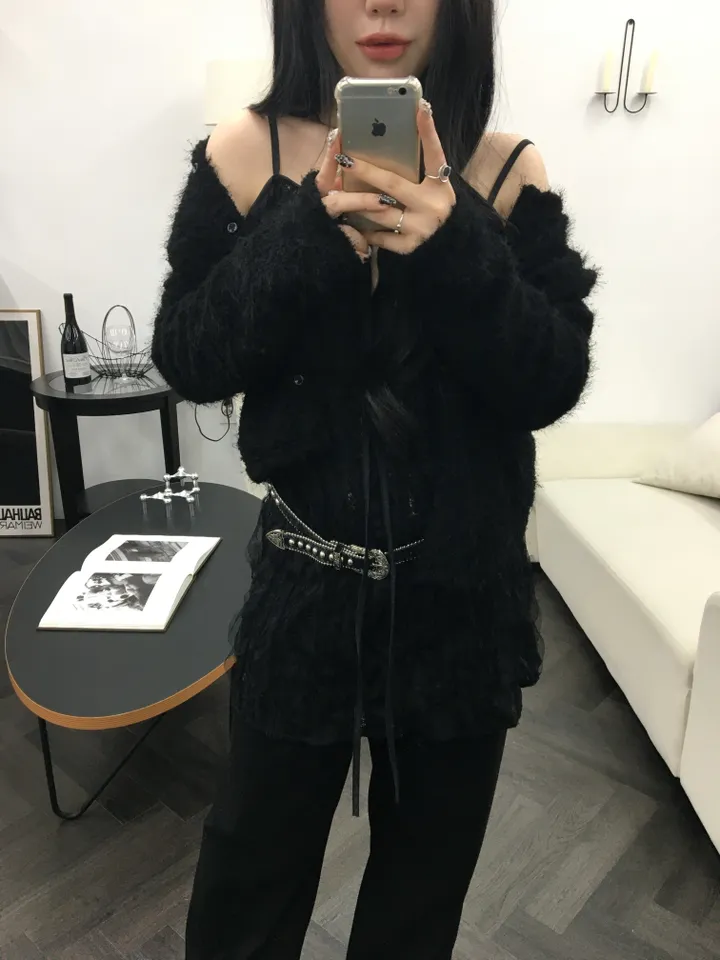[최저가 할인중%🌼]스노우 퍼 가디건 3color 상세 이미지 30