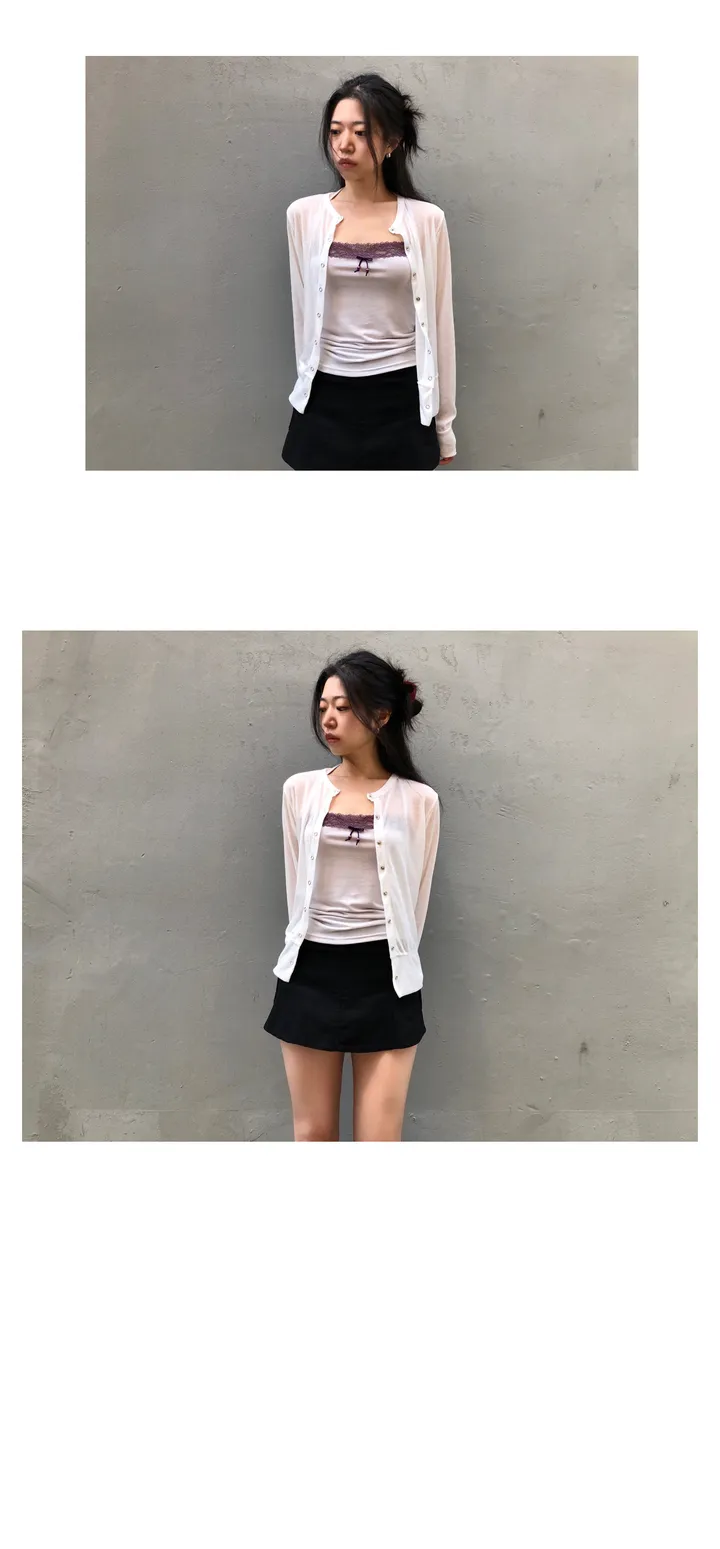 sheer ring cardigan (5color) / 시어 링 가디건 상세 이미지 17