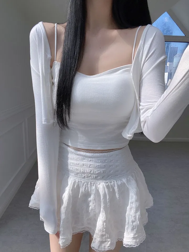 [당일출고]부들부들 스판 브이넥 데이지 크롭 단추 가디건 4컬러 상세 이미지 7