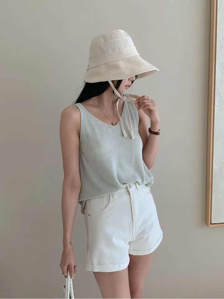 [당일✨여름모자] 델리 린넨  끈 버킷햇 3color 상세 이미지 19