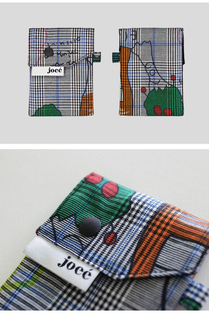 키치 체크 미니월렛 그레이 kitsch check mini wallet 상세 이미지 10