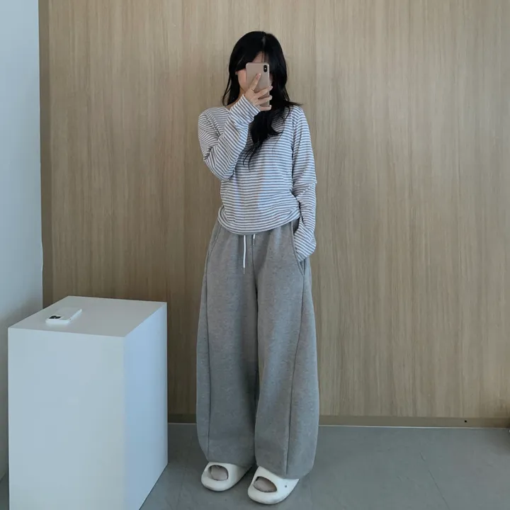 [날씬핏🦊/매일매일] 블리스 라운드넥 단가라 긴팔티셔츠 -4color 상세 이미지 14