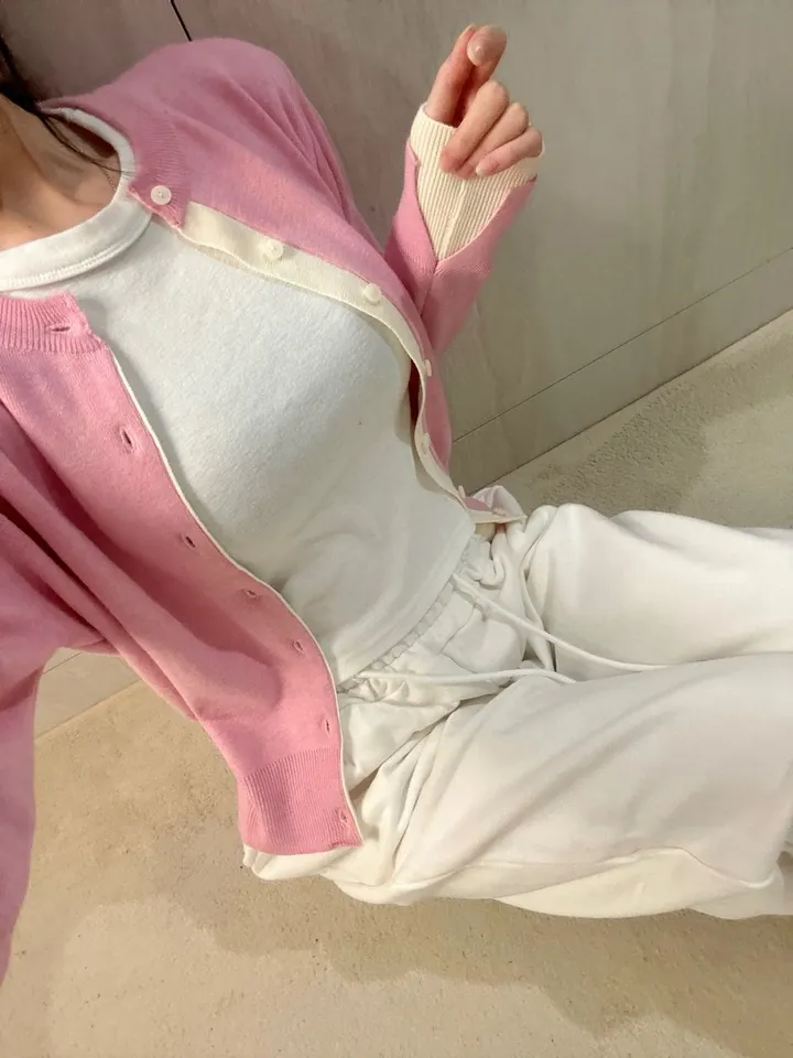 3color) 배색 포인트 소매절개 가디건 *배색가디건, 니트가디건 상세 이미지 25