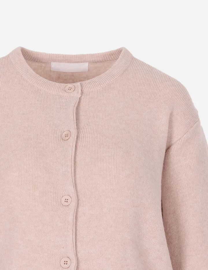BASIC ROUND NECK KNIT CARDIGAN 베이직 라운드 니트 가디건 무지 긴팔 가디건 상세 이미지 1