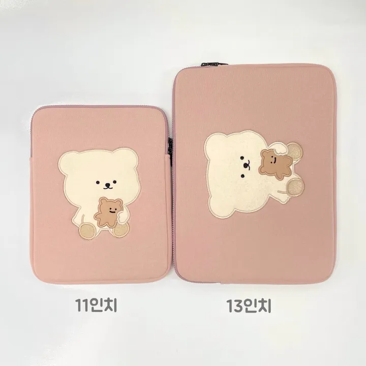 밤토리 쿠키곰 아이패드 에어 6세대 프로 7세대 갤럭시탭S9 파우치 (11인치/ 13-14인치/ 15-16인치) 상세 이미지 2