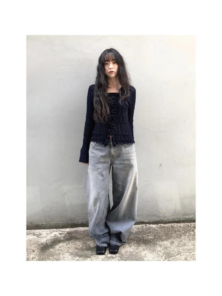 ruffle lyocell knit cardigan (2color) / 러플 라이오셀 니트 가디건 상세 이미지 9