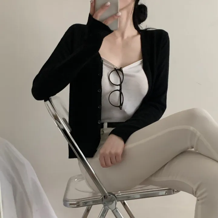 *굿퀄리티/여리핏* 릴리 소프트 브이넥 가디건 상세 이미지 4