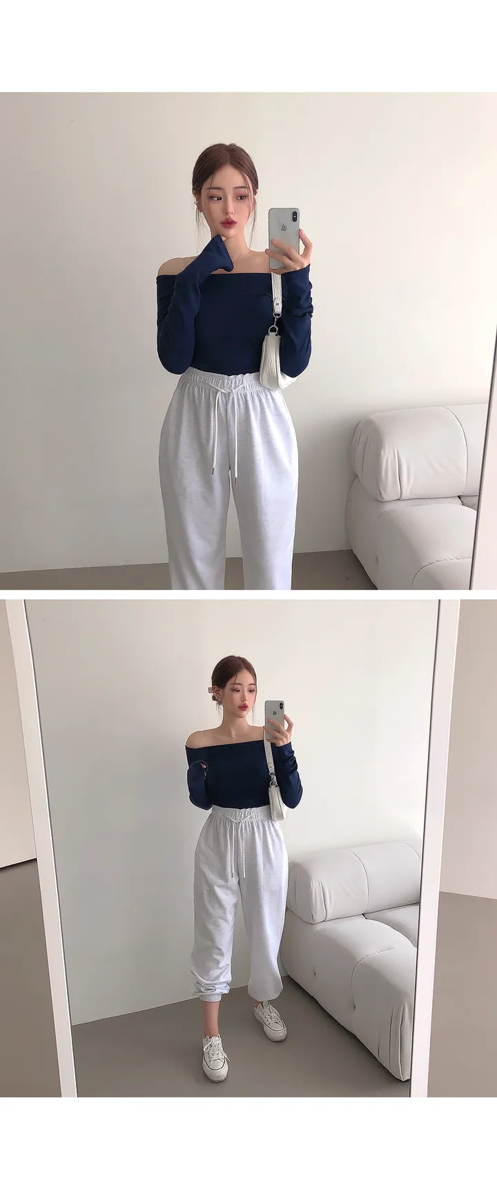 [인생컬러/여리핏] 우프 오프숄더 슬림핏 긴팔 티셔츠 봄티셔츠 봄신상 봄옷 가을티셔츠 가을옷 가을신상 상세 이미지 5