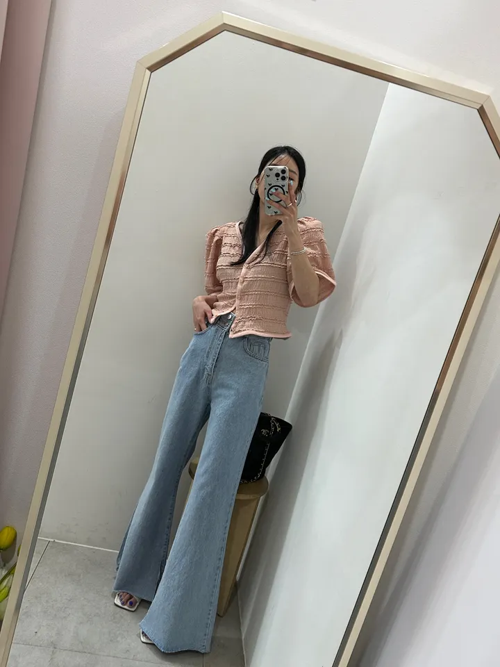 [러블리 한가득~❤️] 봉긋 레이스 엔젤 퍼프 크롭 가디건 상세 이미지 97