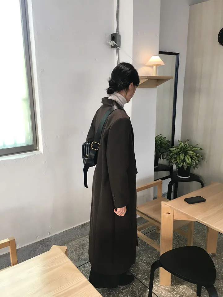 스테이 브이넥 롱코트 (3color) 상세 이미지 6