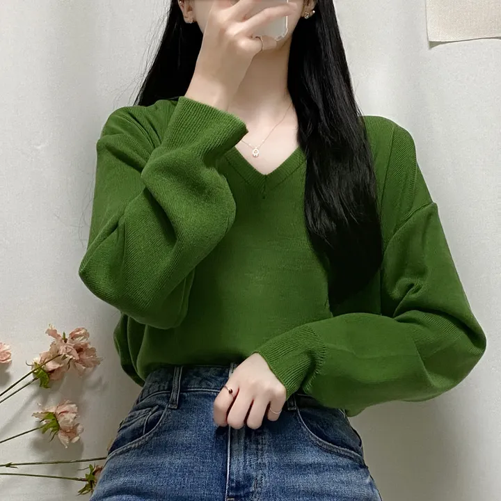 [1000장돌파💛/니트맛집/] V넥 베이직 기본 니트 10color 상세 이미지 37
