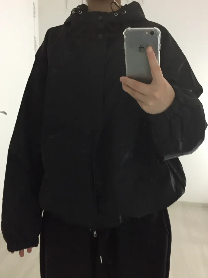 [고퀄/오버핏/안감] 후드하이넥점퍼 바람막이 상세 이미지 2