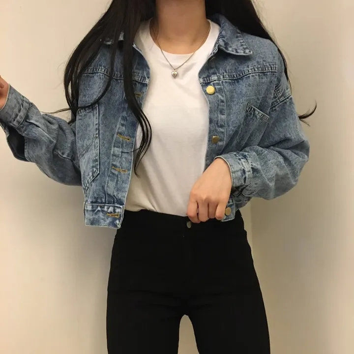 [ 봄/가을필수템 ] 뒤태 여신 루즈핏 숏 청자켓 상세 이미지 7