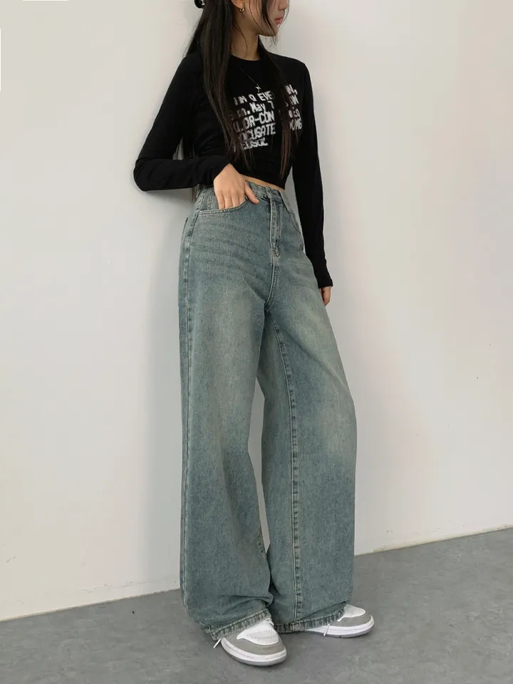 (숏,기본,롱/~XL)[사계절 인생데님,후기극찬🖤6color*사계절,스탠다드핏! 워싱 하이웨스트 데일리데님팬츠] 로키워싱스탠다드데님 상세 이미지 19