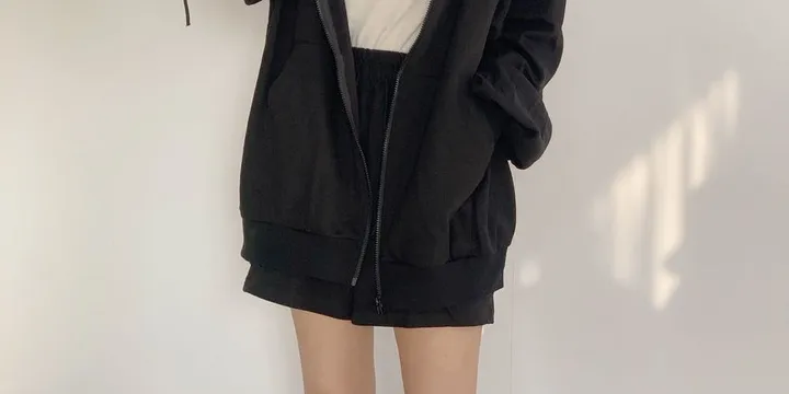 봄신상 🌸 오버핏 후드집업 + 카고 반바지 세트 - set 상세 이미지 10