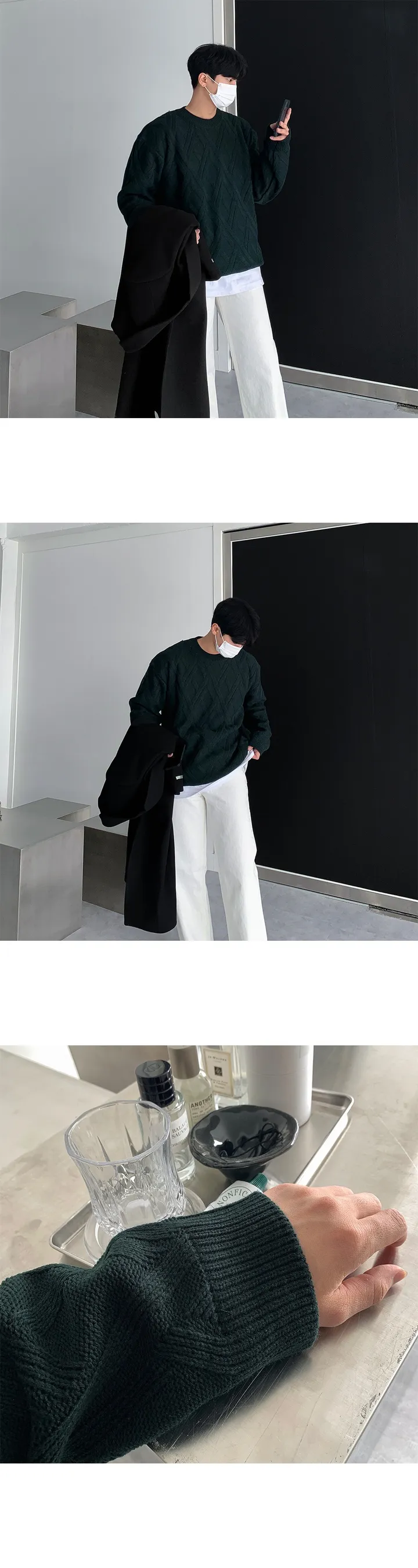 유얼 콘트 울 오버핏 롱코트 (4color) 상세 이미지 13