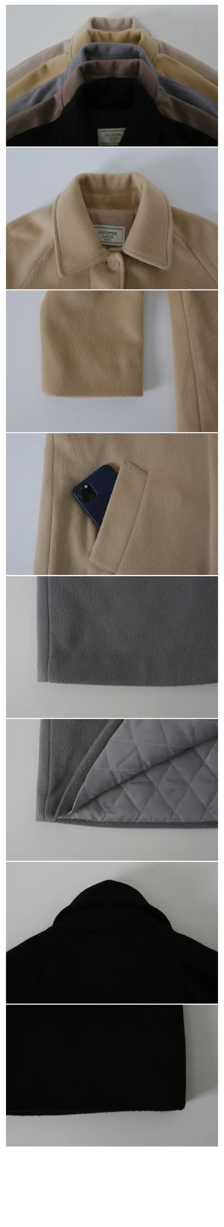 [landmade]겨울 히든버튼 울 싱글 롱 코트(5color) 상세 이미지 47