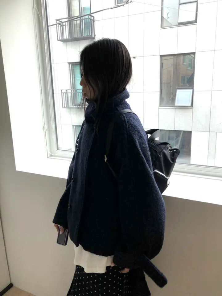*아이당일*하이넥 더블 숏코트(2color) 상세 이미지 67