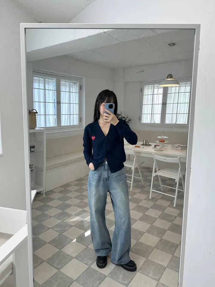 하트 가디건 브이넥 데일리 빠른출고 4color 상세 이미지 12
