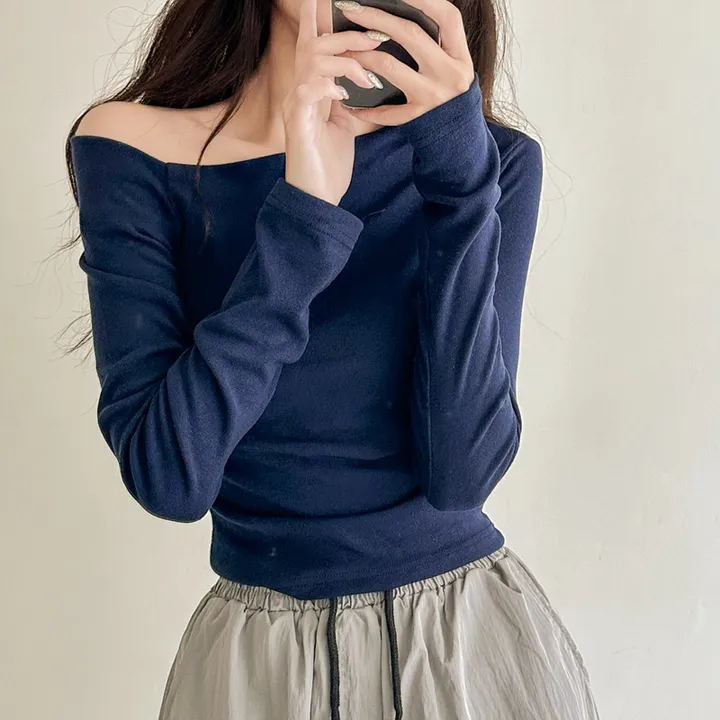제니 원숄도 오픈 원오프숄더 스핀 티셔츠 러블리 상세 이미지 9