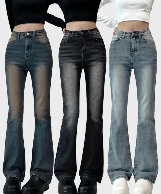 색상추가✨[숏,기본,롱][S~2XL] vintage stone washing slim bootcut denim! 4col