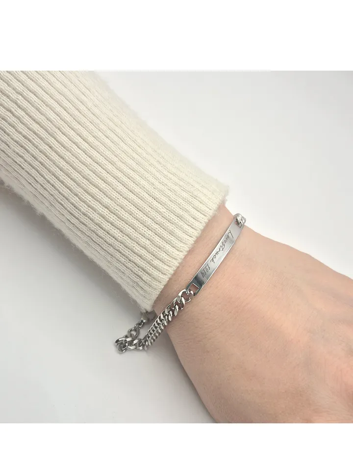 각인비 포함💎클래식 아치바 써지컬스틸 각인팔찌 💎리뷰이벤트 뒷면각인 무료 상세 이미지 8