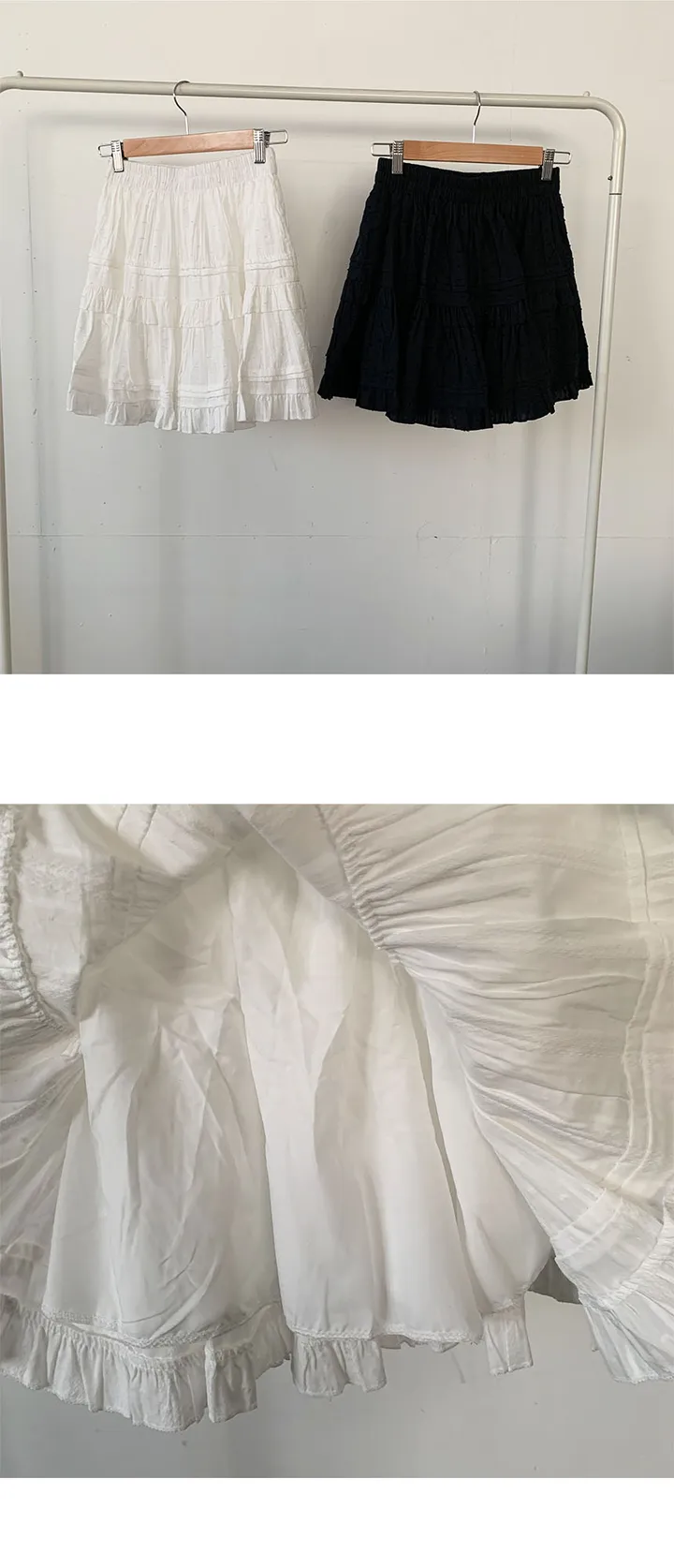 [당일출고/소장강추🤍] 프릴 캉캉 레이스 밴딩 미니스커트 상세 이미지 3