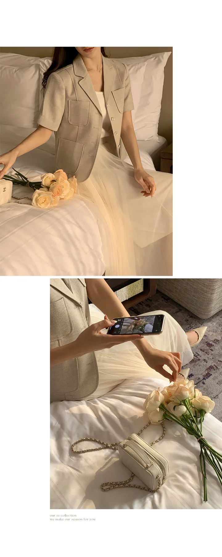 [1천장돌파][잘산템✨/하객룩,격식룩추천💗][자체제작] 디에나 트위드 세미크롭 자켓 상세 이미지 15