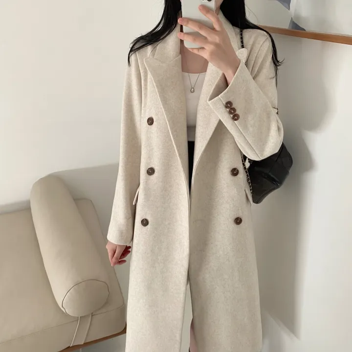 플룻 코트 봄코트 롱코트 하객룩 울코트 상세 이미지 23