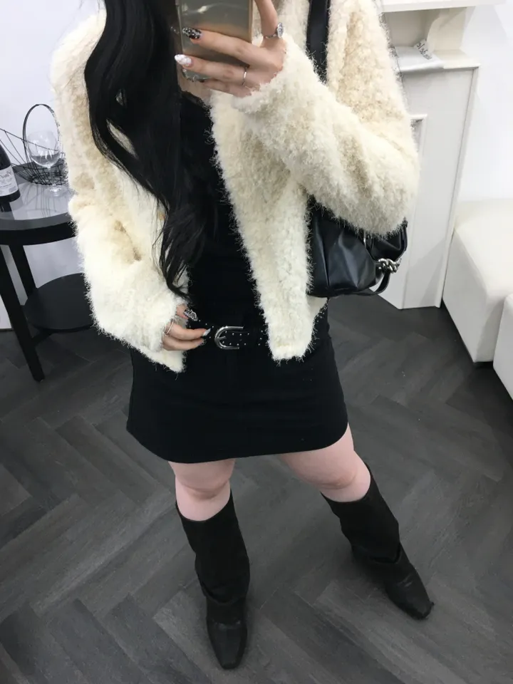 [최저가 할인중%🌼]스노우 퍼 가디건 3color 상세 이미지 21