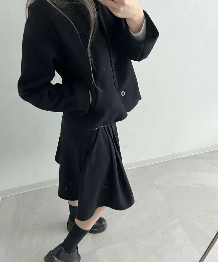 [💥주문폭주💥] 카라 숏코트 자켓 (4color) 도쿄룩 일본여행룩 간절기자켓 하객룩 숏코트 상세 이미지 5