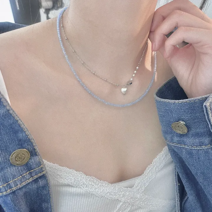 *made* 사계절 만능 레이어드 론델 비즈 목걸이 (2size 13color) 상세 이미지 31