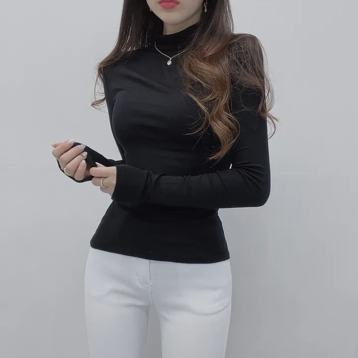 *여신미폭발*[고급글램핏/모델강추!]청담 며느리 반목 폴라 긴팔 티셔츠 상세 이미지 8