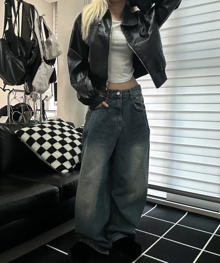 [🎀누적판매 1천장🎀]Allday washing pin-tuck wide denim 올데이 워싱 핀턱 와이드 데님 상세 이미지 19