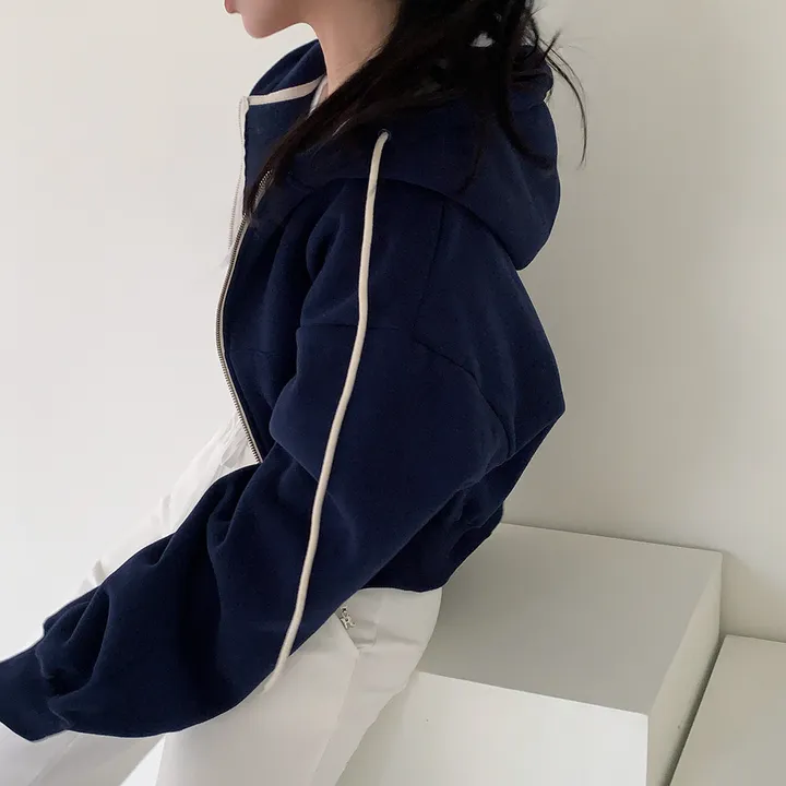 [완전인기✨/백염컬러 당일출고!] 자체제작 크치Made 꿈에 나온 핏, 투웨이 양기모 크롭 후드집업 ver 아우터 자켓 - zipup 상세 이미지 128