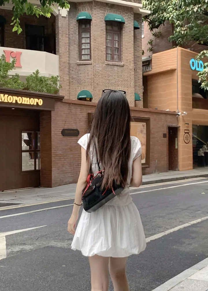 [봄신상💗/2pc세트]퓨어블 셔링 브이넥 블라우스 + 펌킨 스커트 투피스 코디set 상세 이미지 10