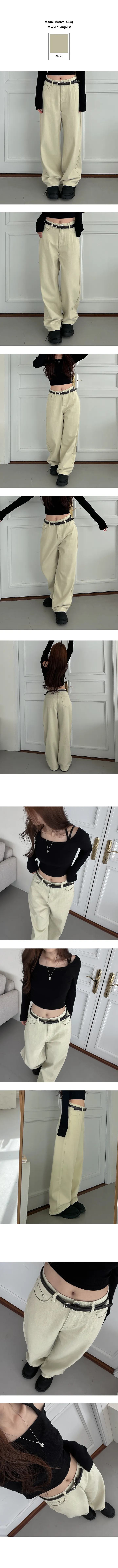 [2단기장/~2XL]기획템 파스텔 컬러 탄탄 코튼 와이드 팬츠 6color 227번 상세 이미지 7
