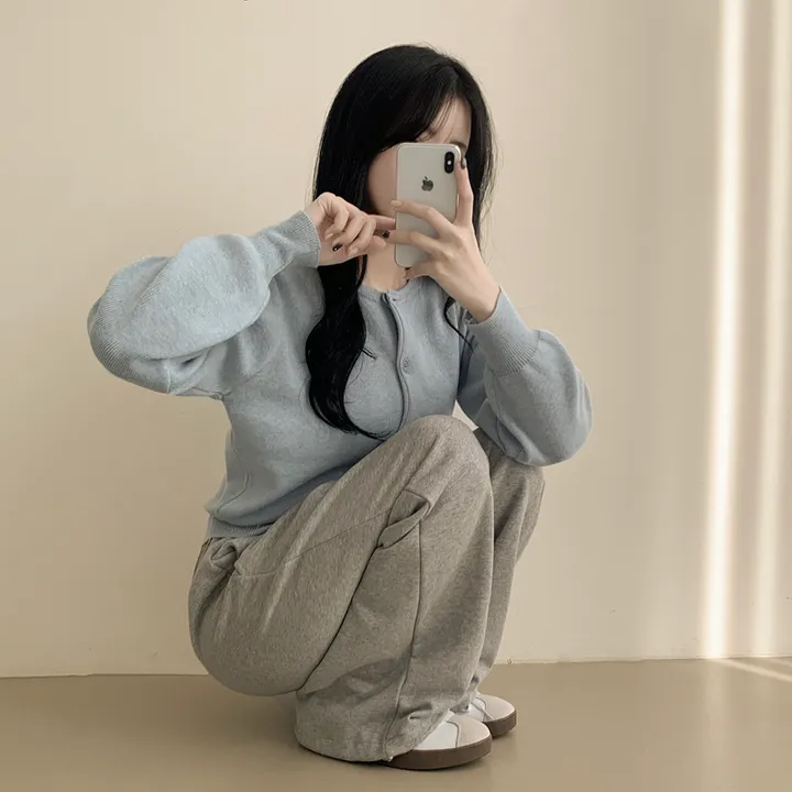 [팔뚝살커버!/포근~] 기본가디건 라운드 세미크롭 아방핏 니트가디건 상세 이미지 26