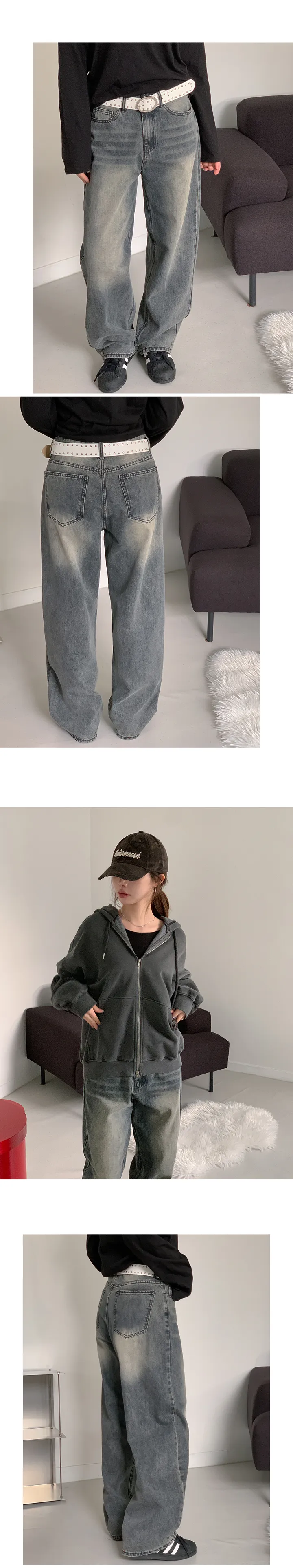 [3SIZE/고퀄🖤] 도어트 수피마 헤비 쭈리 피그먼트 후드집업 빅사이즈 남녀공용 커플룩 교복 아우터 간절기 - 3color (KD2055) 상세 이미지 9