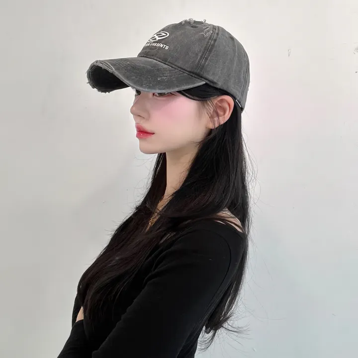 [🧢+팔찌+안경+캡가드증정❤/묶음할인✨] 캐피튜드 빈티지 리퍼 이파워 프리젠츠 볼캡 - 연예인핏 데일리 남녀공용 소두핏 레트로 소두핏 대두커버 연예인 아이돌 사계절 커플 모자 상세 이미지 16