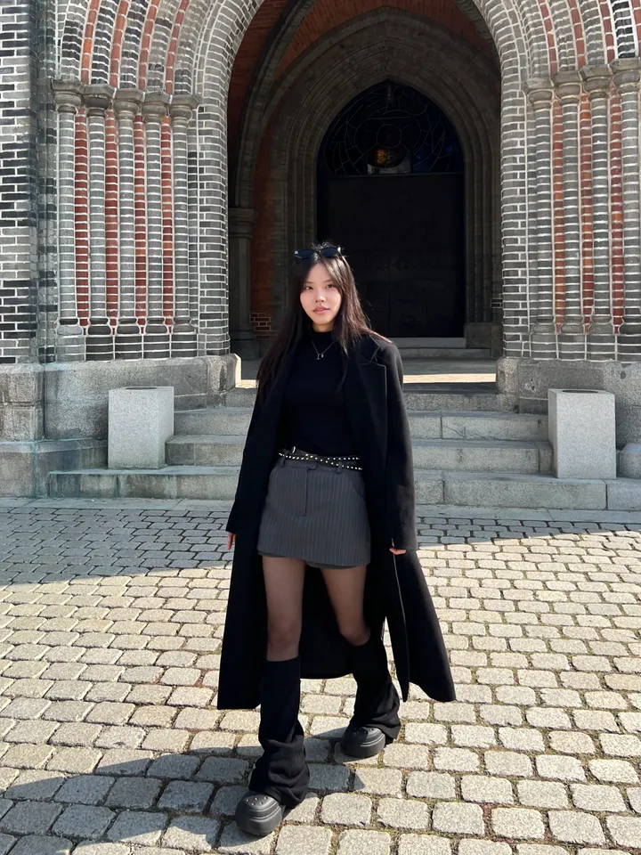 [울함유고퀄🖤] 엘리 울 더블 버튼 뒤트임 누빔 겨울 롱 코트 상세 이미지 46