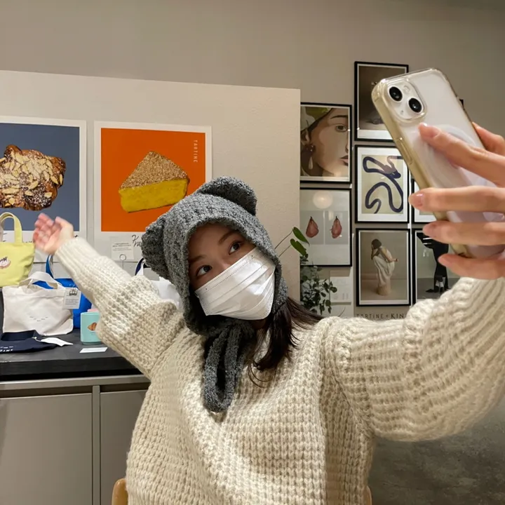 🚚당일발송🚚  제리 뽀글이 니트 보넷 후드넥 모자 워머 상세 이미지 16