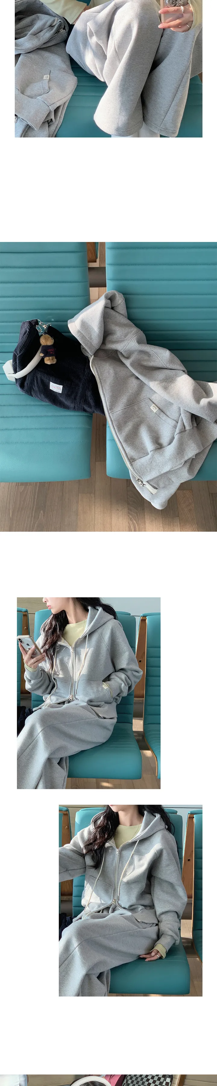 당일출고/주문폭주🎉 [here you] 룸 투웨이 후드집업 - 5color (ykk지퍼/트레이닝세트/봄아우터/후드점퍼/데일리/캠퍼스룩) 상세 이미지 31