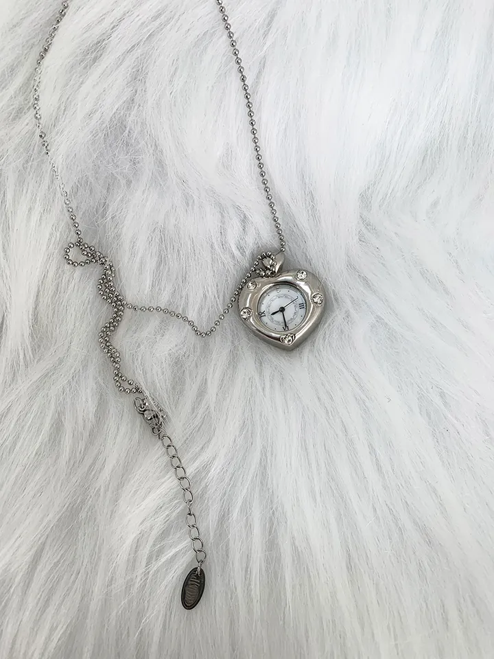 Twinkle Heart Clock Long Necklace 상세 이미지 21