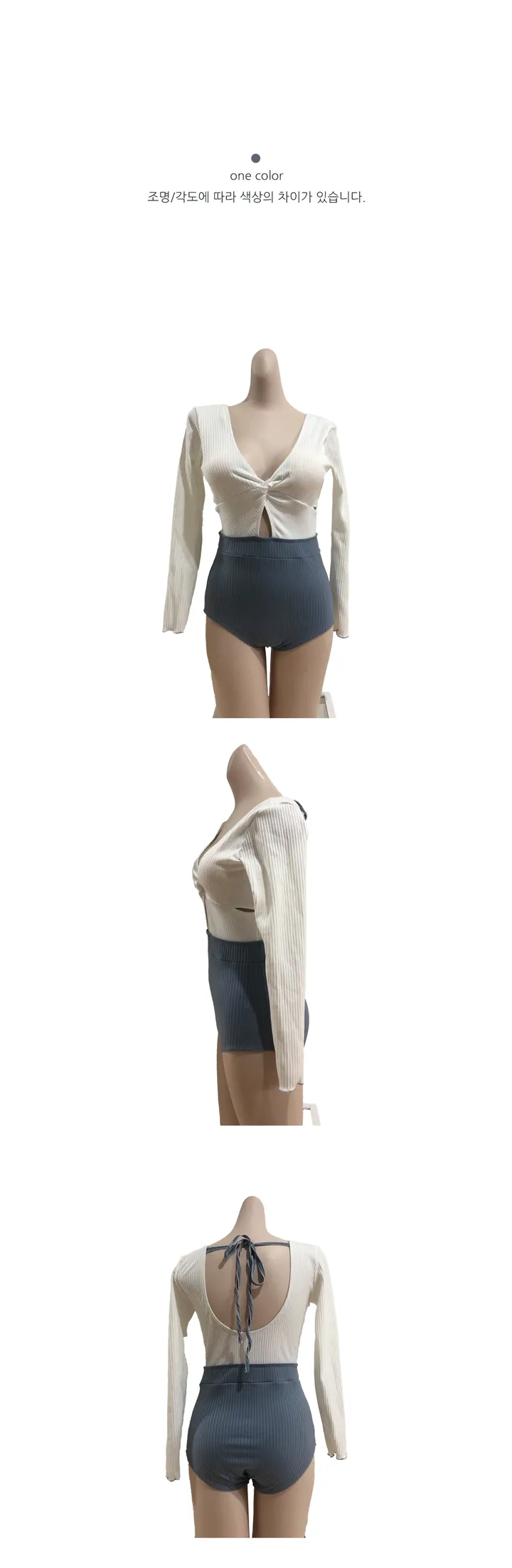 [🚀당일출고/M-XL🚀] 알리바 블루 모노키니 수영복 상세 이미지 6